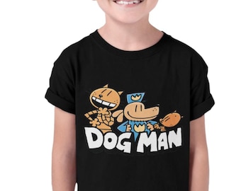 Boy Girls Dog Man Cat World Book Day Children's Dogman School T-shirt Unisex Gift