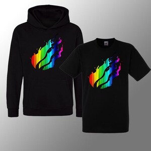 New Kids Flame Rainbow Print Hoodie or T-shirt Unisex Gift