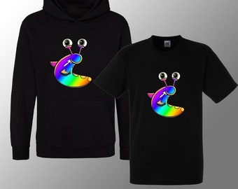 New Slogoman Hoodie Or T-shirt Rainbow Slogo Hoodie Gaming Gamer Youtuber Vlogger Boys Girls Kids Unisex Top Rainbow Slug
