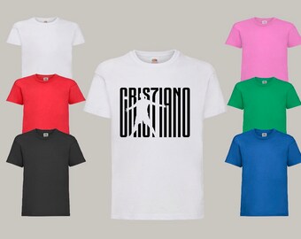 New CR7 celebration black print T-shirt for kids unisex gift christmas