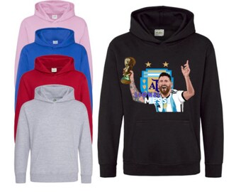 New Messi Adults Hoodie Argentina Cup Messi inspired Hoodie, Football Fan Hoodie Hoody Gift