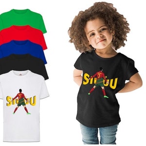 Limited Ronaldo 7 SIUUU CR7 Inspired Soccer Hoodie Or T shirt Jumper footy merch Cristiano Merch Ronaldo Tee Boys Girls Gift Top Tee 3-13yrs image 3