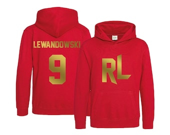New Lewandowski Hoodie Number 9 RL Unisex Football Gift