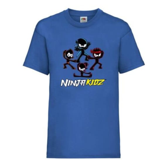 New Kids Childrens Ninja Kidz Tee Unisex Gaming T-shirt Team Boys