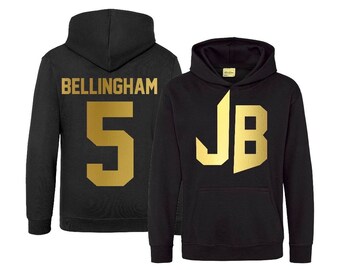 New Kids Jude Bellingham Number 5 Hoodie Unisex Soccer Footballer Boys Girls Gift