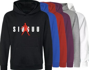 CR7 SIUUU Hoodie Kids Hoodie Jumper Ronaldo Celebration Gift