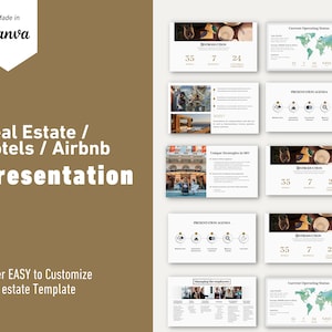 Canva Professional Business/ Real Estate/ Hotel PowerPoint Presentation Template