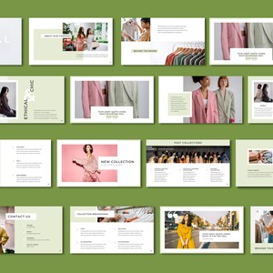 Minimal Style Fashion Canva Presentation Template - Etsy