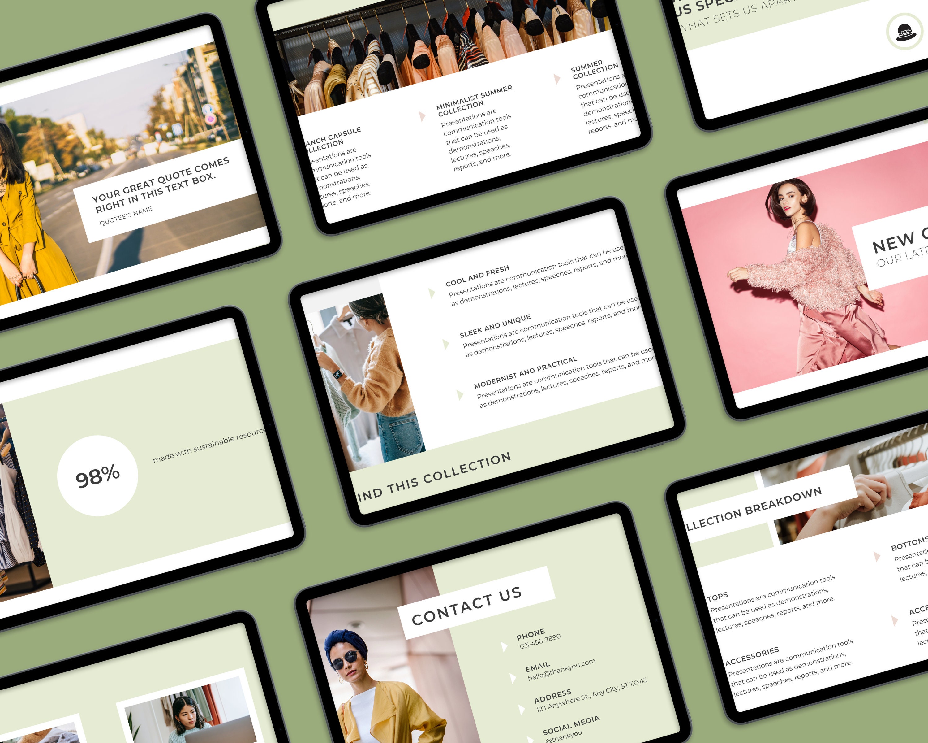 Minimal Style Fashion Canva Presentation Template - Etsy