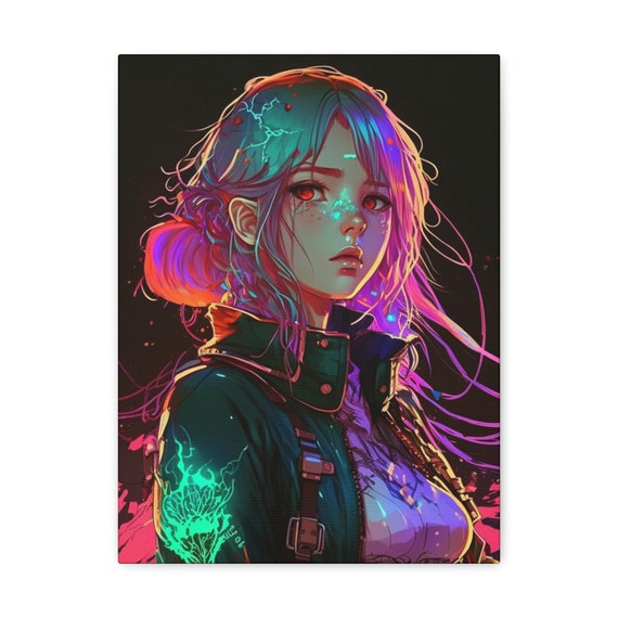 Cyberpunk Anime Girl Neon