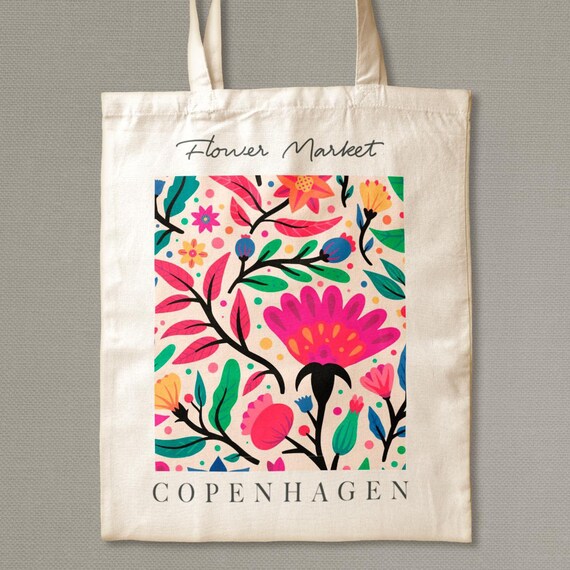 flower market tote bag
