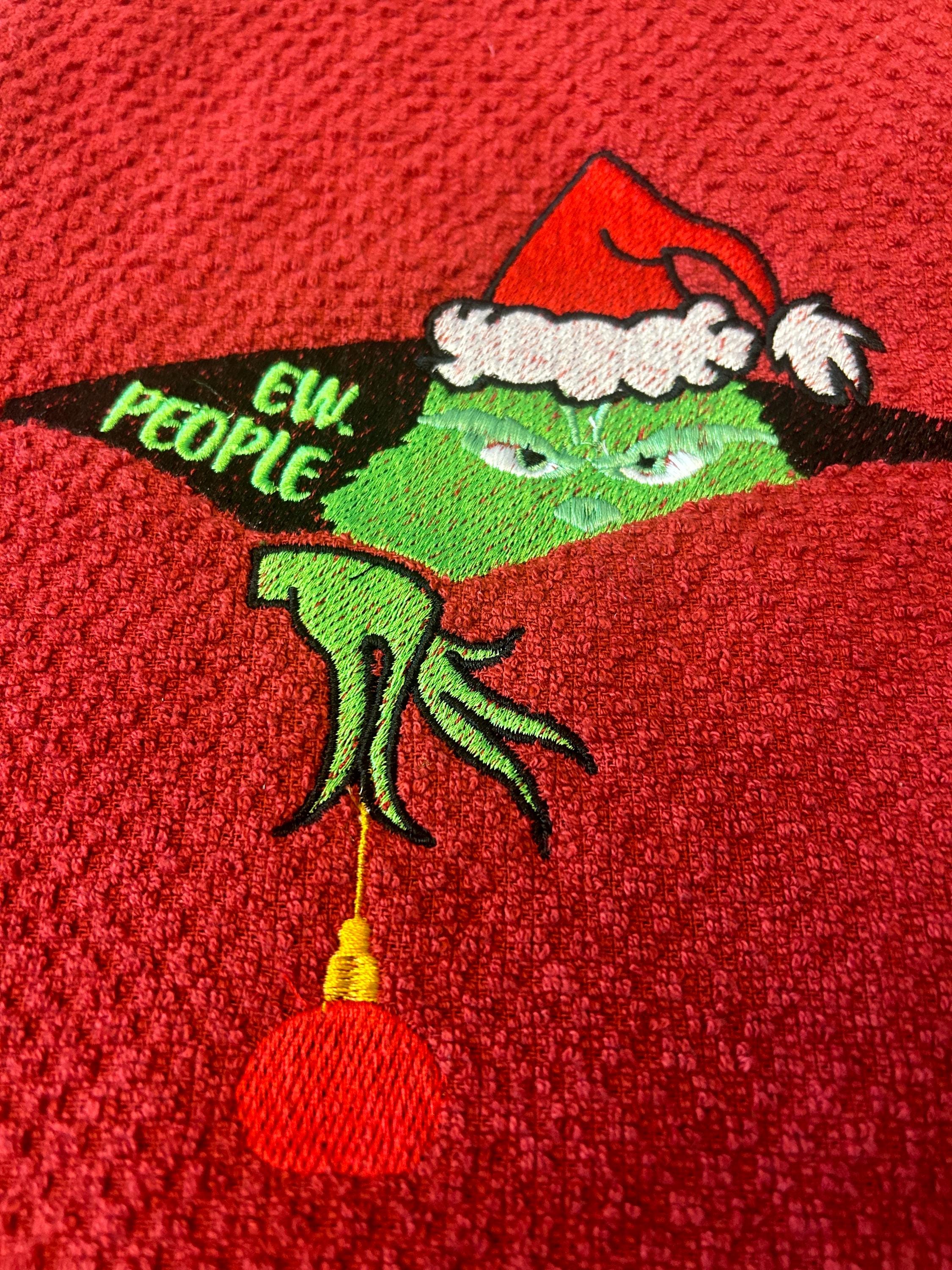 Grinch グリンチ　キッチンタオル Dr. Seuss' The Grinch 2pk Embroidered Hand Towels | eBay