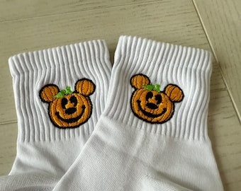 Mickey Mouse embroidered Pumpkin Socks