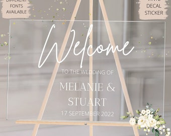 Vinyl Decal Sticker for DIY Wedding Welcome Sign, Easy to Apply Wedding Signage