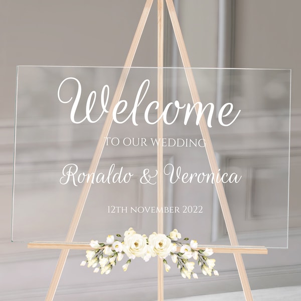 Vinyl Decal Sticker for DIY Wedding Welcome Sign, Easy to Apply Wedding Signage
