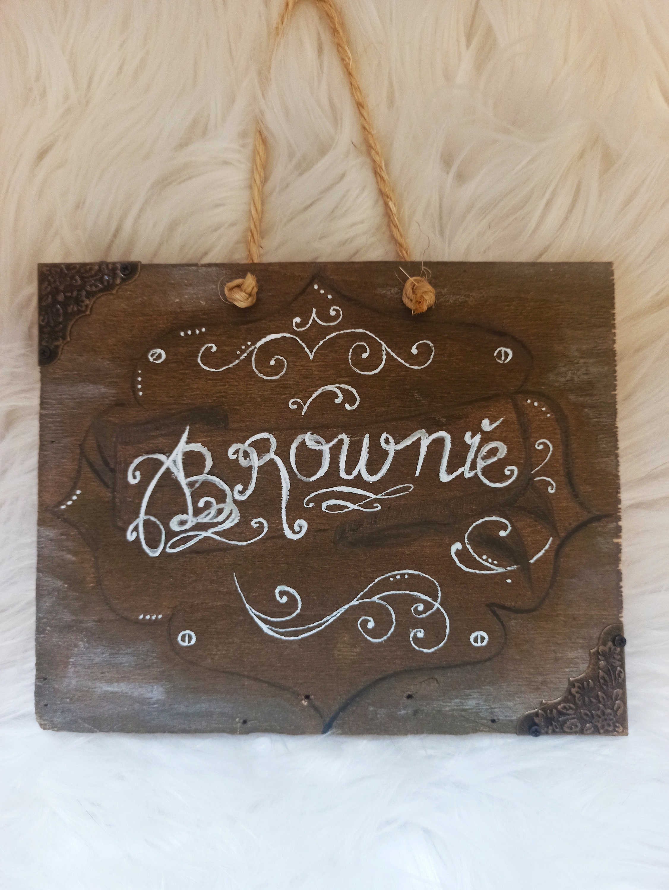 Pancarte en Bois Gravée