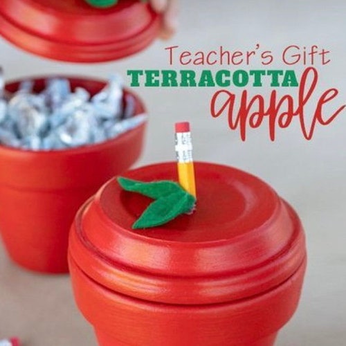 Teacher Appreciation Candy Dish Apple Gift End of Year Teacher Etsy