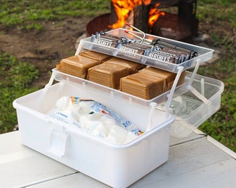 Personalized s’more making kit  s’mores kit  s’mores caddy box