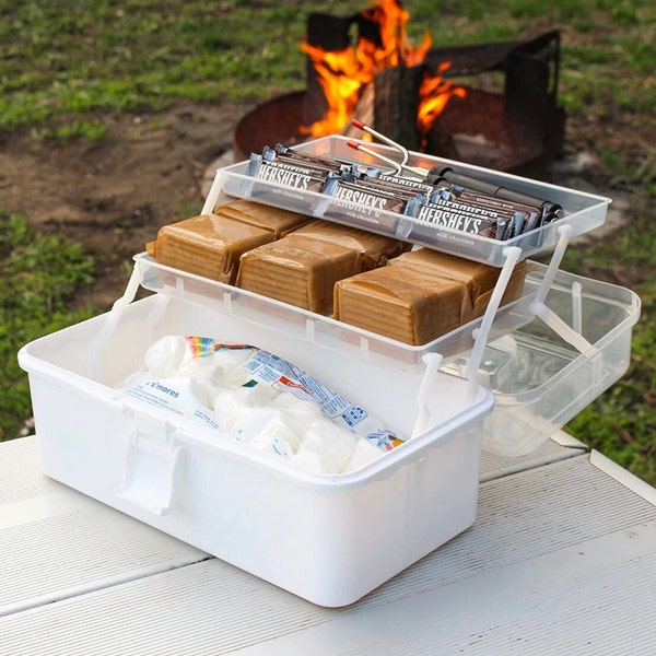 Personalized s’more making kit  s’mores kit  s’mores caddy box