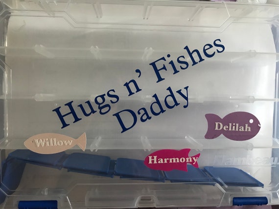 Personalized Fishing Tackle Box Fathers Day Gift Many Options Available  Gift for Dad Grandpa Husband Brother 