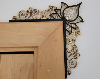 DOOR TOPPER wooden mandala wall art for front door decor, minimalist geometric wood art