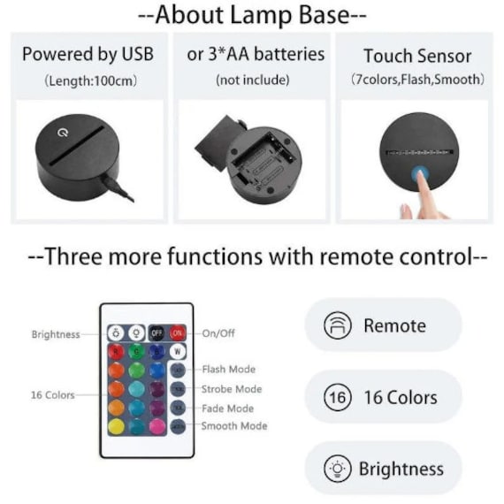 Lampada 3D Camion Con Illusione Ottica – Luce Notturna LED A 16 Colori, Base Acrilica USB, Decorazione Da Tavolo