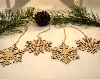 Christbaumschmuck 12 Stück, Weihnachtsschmuck aus Holz, Weihnachtsschmuck Set