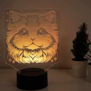LED Cat Night Lamp – A Warm and Cozy Minimalist Decorative Light for Cat Lovers, Perfect for Bedrooms, Living Spaces, and Unique Gift Ideas