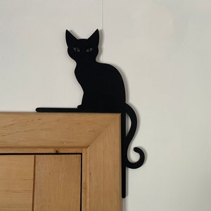 CAT HOME DECOR, shelf décor, door décor, room decor aesthetic minimalist, minimalist decor, black cat decor, wood wall art, wood wall decor