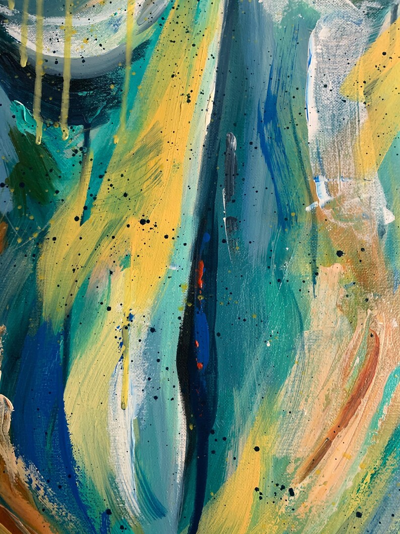 BELEN Original Painting Naked Woman Stormy Colours Female Etsy