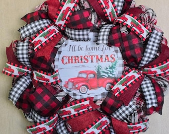 Buffalo Red Truck, Rustic 20"