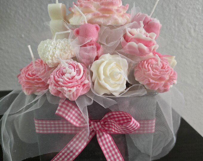 Personalize, Flower Candle Bouquets, Birthdays, For Her, Gifts, medium 6"x7"