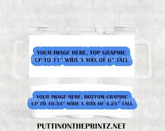 Custom 40oz Cup Wrap - upload your image or choose one of our stock designs Decal Only