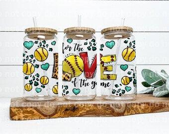 For The Love Of The Game American Softball 16oz Cup Wrap