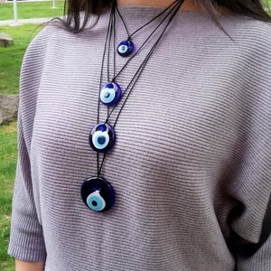 Evil Eye Halskette, hochwertige Glas Blau Evil Eye Anhänger, Nazar Amulett, verstellbarer Schutz Schmuck, Glücksbringer türkischen Evil Eye Choker