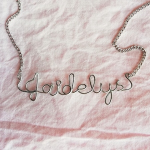 Personalized Necklace, Custom Wire Necklace Wire Name Necklace Personalized Name Jewelry Custom Name WirePendant Wire Wrapped Name Necklace