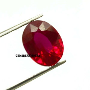 Naturlig burmesisk rubin: 7CT ovalslipad lös ädelsten