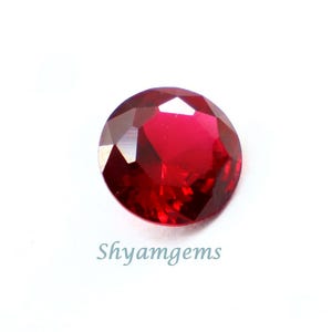 AAA Quality Red Ruby Gemstone 4.6Ct Excellent Round Cut Natural Ruby Unheated Untreated Loose AAA Stone Certified Ruby Ring Size Pendant