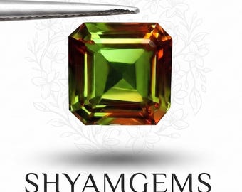 Piedra suelta de alejandrita radiante de 11 quilates, certificada como natural, con cambio de color, facetada, gema brillante multicolor para la fabricación de joyas o como regalo.