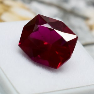 10 Carat Red Ruby Loose Gemstone: Hexagon Cut Mozambique Ruby