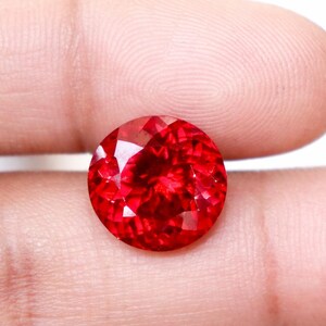 AAA Ruby Certified Stone Precious Gemstone Red Ruby Round Cut Loose Natural Ruby Stone 13ct Faceted Best Gift For Anniversary ,Wedding Gift