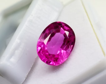 Oval Cut Pink Spinel: 7.55 Ct Faceted Loose Gemstone