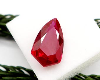 12 Ct Unheated Burmese Ruby: Fancy Cut Faceted Loose Gemstone