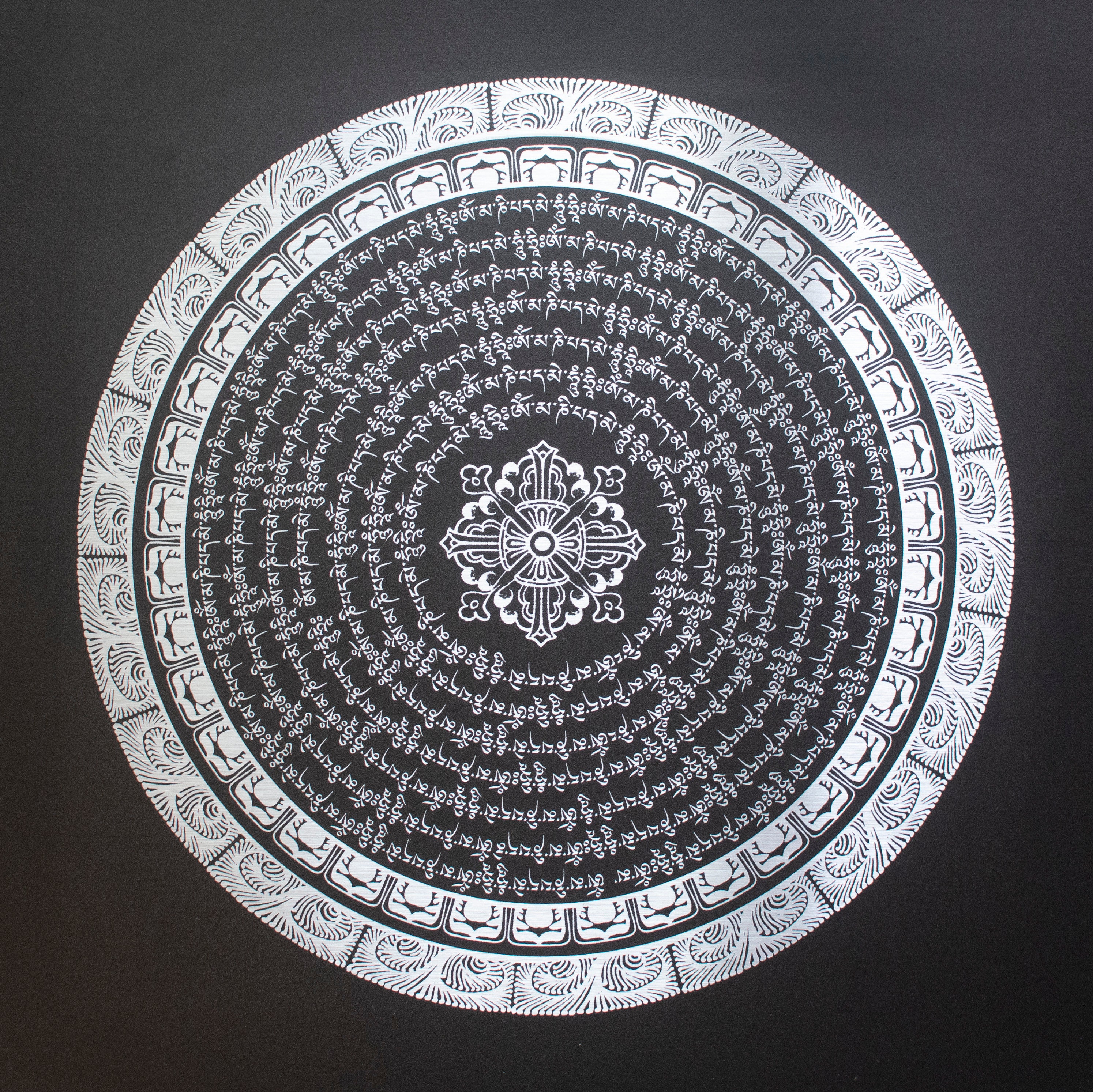 Thangka Tibétain Argenté-