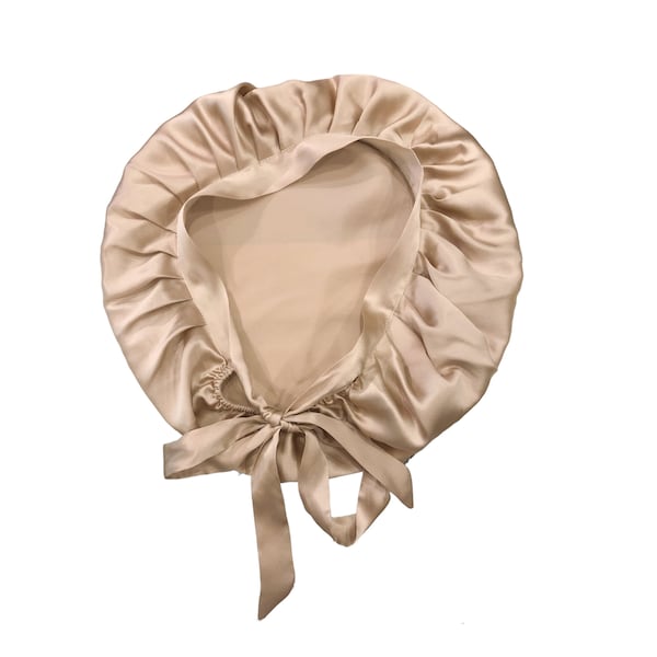 Bonnet de nuit en soie 19 mommes Beige