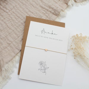 Trauzeugin fragen Armband Herz Karte filigran Geschenkset Hochzeit Gold Rosegold Silber Freundin Postkarte Möchtest du meine Trauzeugin sein