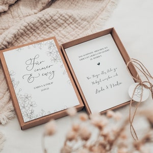Cadeauset bruiloft - eenvoudig - geld geschenkdoos naam datum persoonlijk cadeau gepersonaliseerd