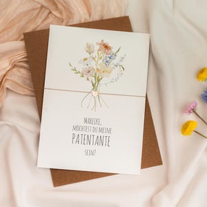 Patentante fragen Armband Gravur Herz Karte filigran Geschenkset Taufe Gold Rosegold Silber Freundin Postkarte Möchtest du meine Patin sein