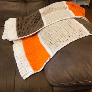 Striped Crochet Blanket: Custom Colors, Baby to Teen