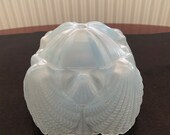 Exceptional Antique Art Deco Opalescent Glass Clam Scallop Shell Lamp Light Shade